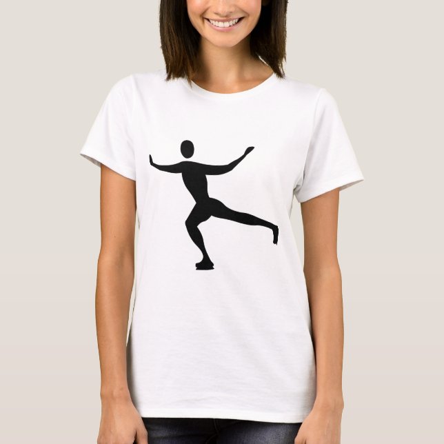 Ice Skating - Black T-Shirt (Front)