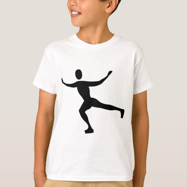 Ice Skating - Black T-Shirt (Front)
