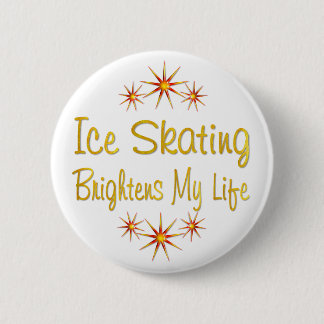 ICE SKATING Brightens My Life 6 Cm Round Badge