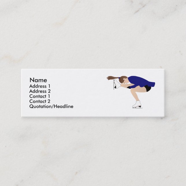 Ice Skating Business Card - Customisable! (Front)