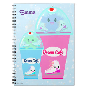Ice Skating Cafe Personalized Notebook