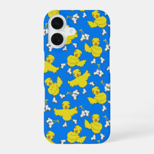 Ice Skating Chick Skates Pattern Fleece Blanket iPhone 16 Case