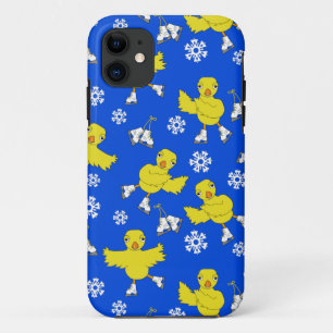 Ice Skating Chick Snowflake Pattern Case-Mate iPhone Case