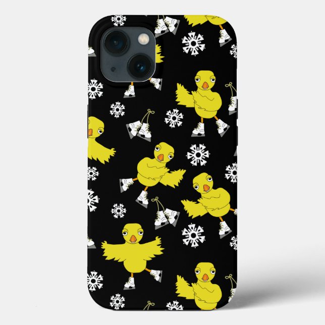 Ice Skating Chick Snowflake Pattern Case-Mate iPhone Case (Back)
