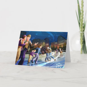 Ice Skating Christmas Card