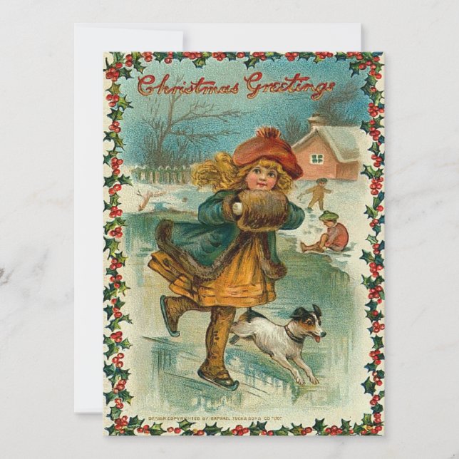 Ice Skating Christmas Card (Front)
