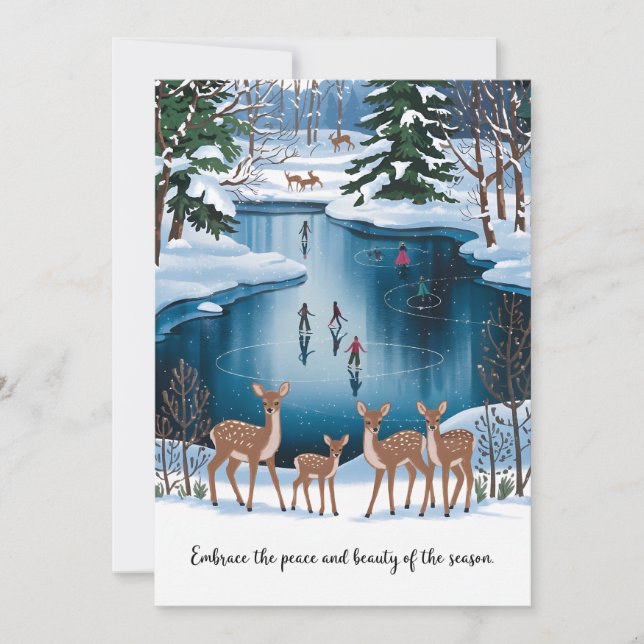 Ice Skating - Christmas Card (Front)