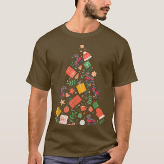 Ice Skating Christmas Tree Xmas Skaters Funny Wint T-Shirt