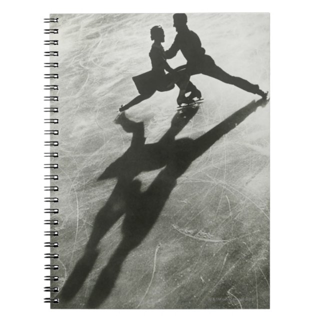 Ice Skating Couple Spiral Notebook (Front)