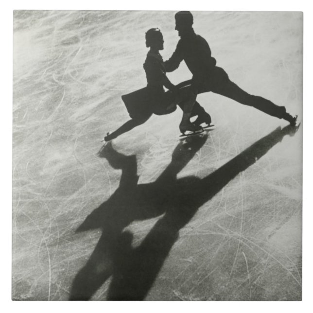Ice Skating Couple Tile (Front)