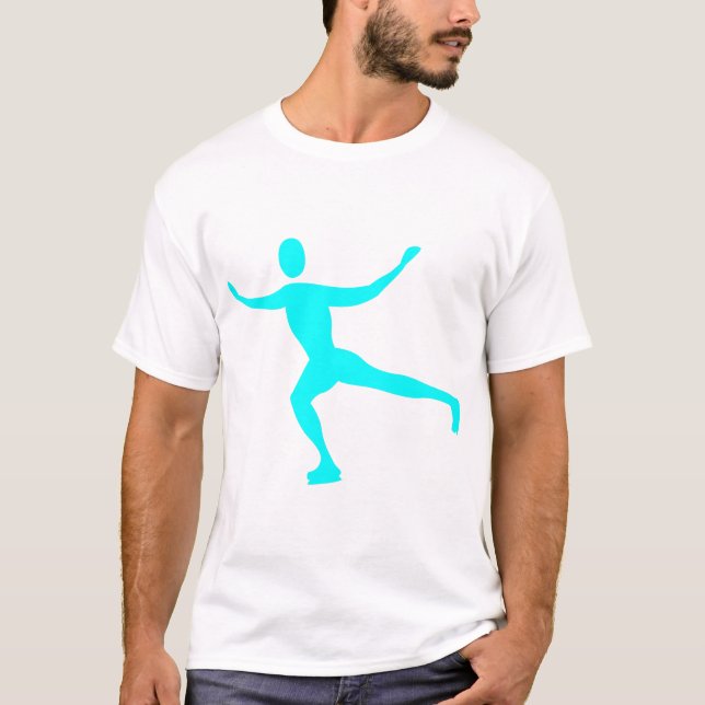 Ice Skating - Cyan T-Shirt (Front)