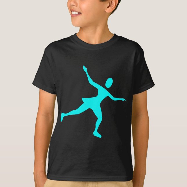 Ice Skating - Cyan T-Shirt (Front)