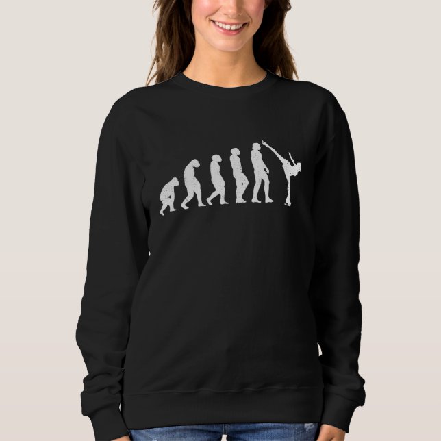 Ice Skating Evolution Skate Winter Sports Figure S Sweatshirt (Front)