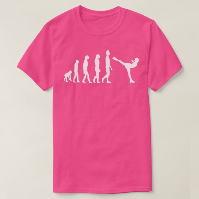 Ice skating figure skating ice dancer evolution T-Shirt (Design Front)