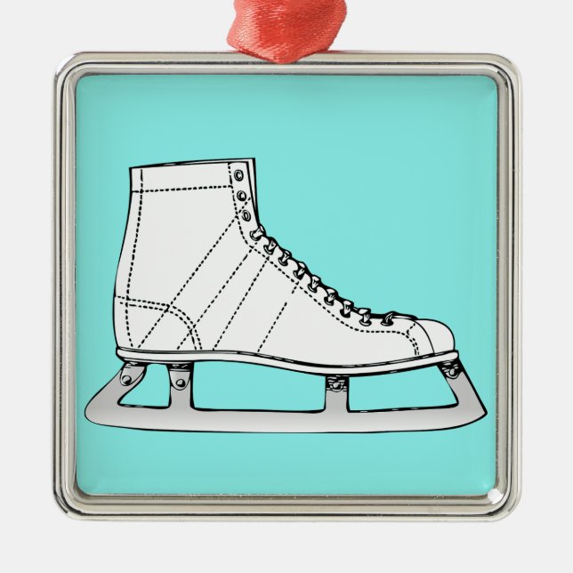 Ice Skating Figure skating Metal Tree Decoration (Front)