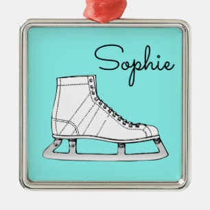 Ice Skating Figure skating personal name Metal Tree Decoration