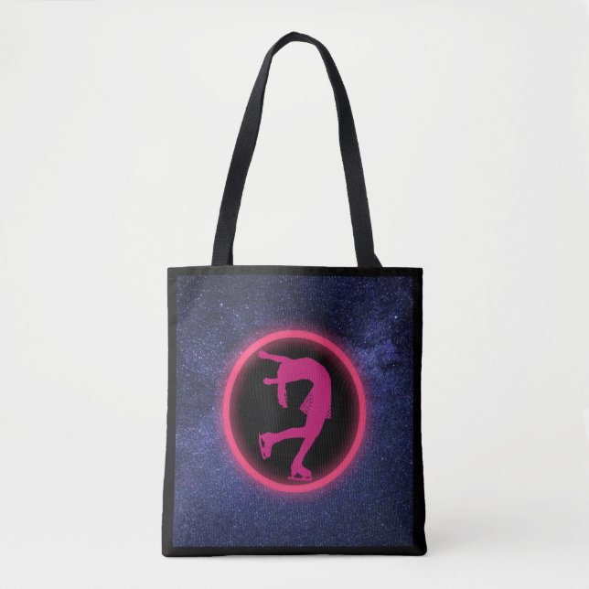 Ice Skating Galaxy Figure Skating  Tote Bag (Front)