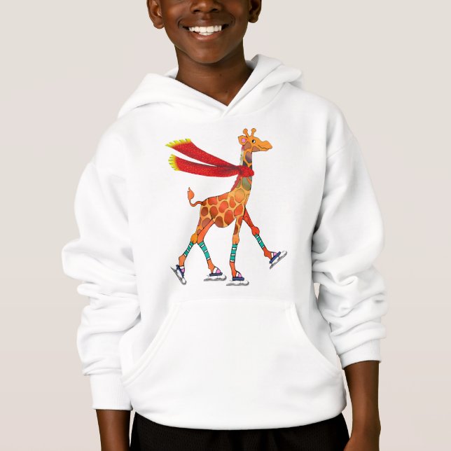 Ice Skating Giraffe with Scarf (Front)