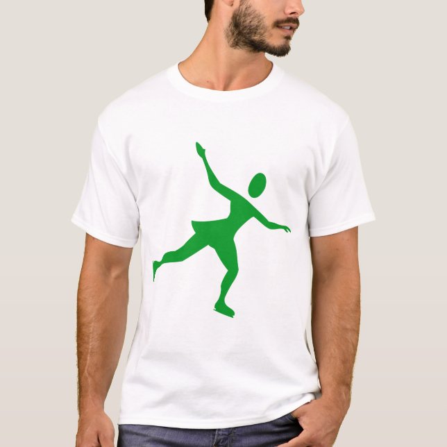 Ice Skating - Grass Green T-Shirt (Front)