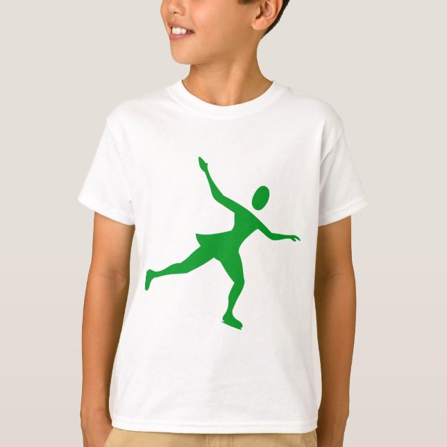Ice Skating - Grass Green T-Shirt (Front)