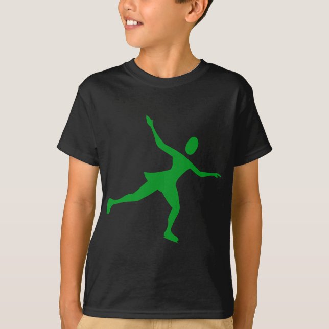 Ice Skating - Grass Green T-Shirt (Front)