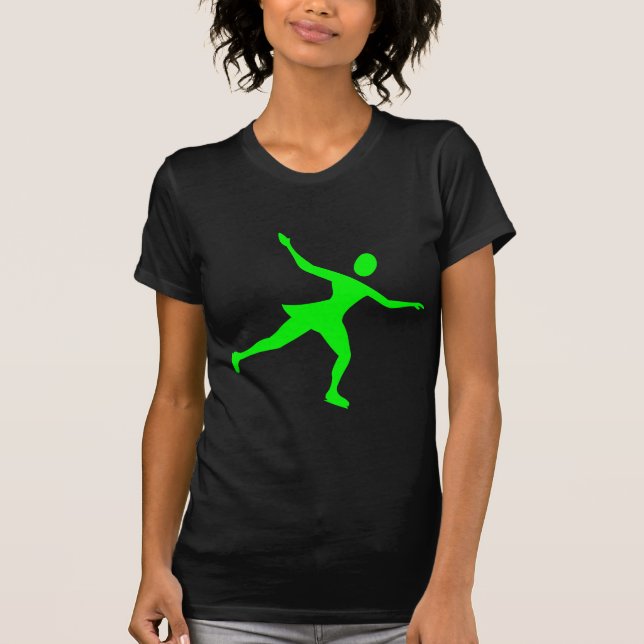 Ice Skating - Green T-Shirt (Front)