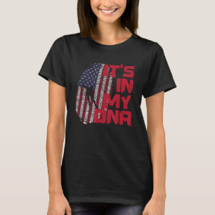 Ice Skating In Dna Fingerprint American Patriot 4t T-Shirt