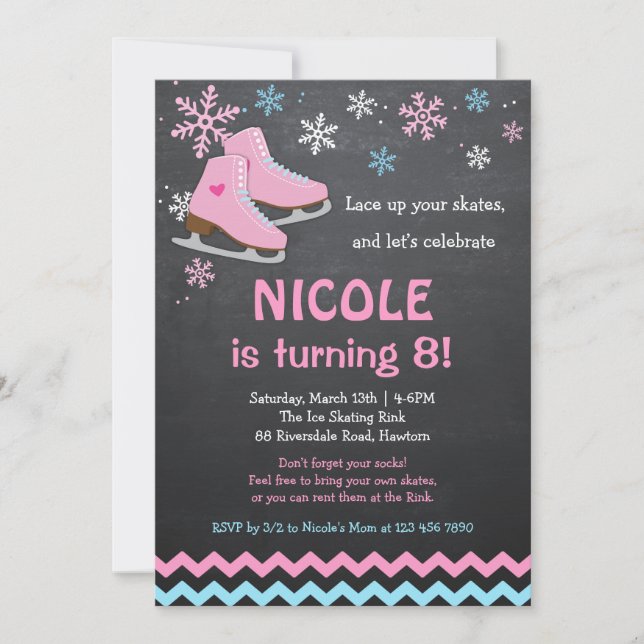 Ice Skating Invitation / Ice Skating Invite (Front)