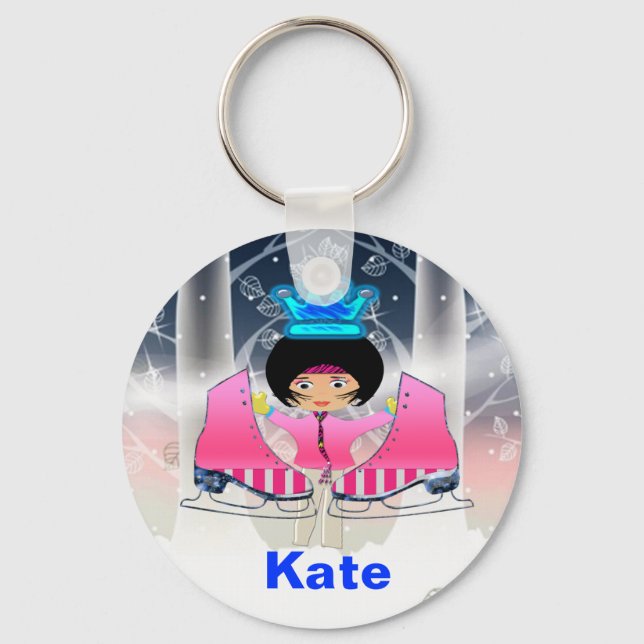 Ice Skating Key Chain (Front)