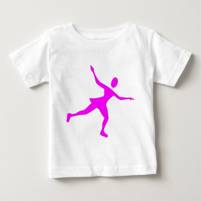 Ice Skating - Magenta Baby T-Shirt (Front)