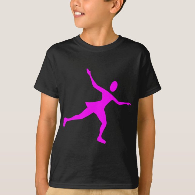 Ice Skating - Magenta T-Shirt (Front)