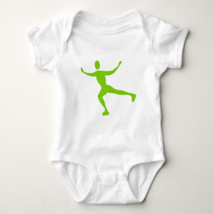 Ice Skating - Martian Green Baby Bodysuit