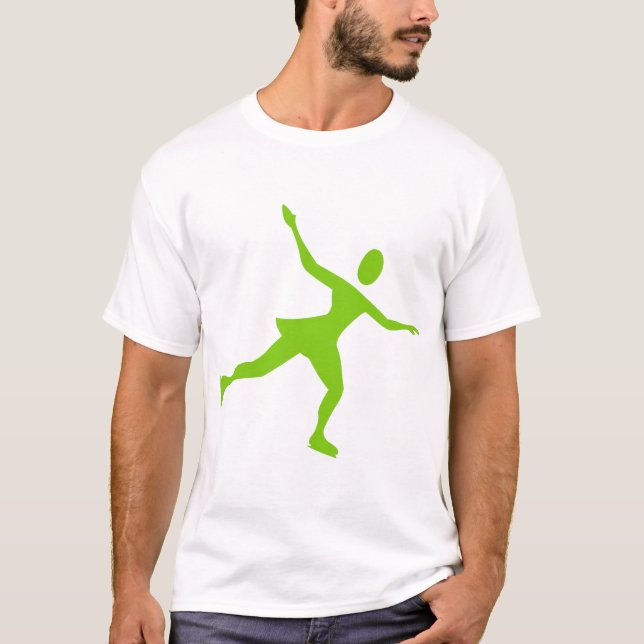 Ice Skating - Martian Green T-Shirt (Front)