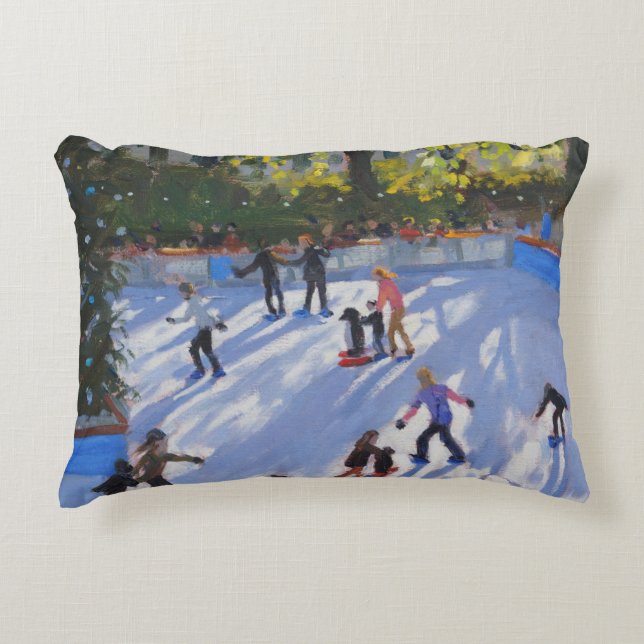 Ice skating Natural History Museum 2014 Decorative Cushion (Front)