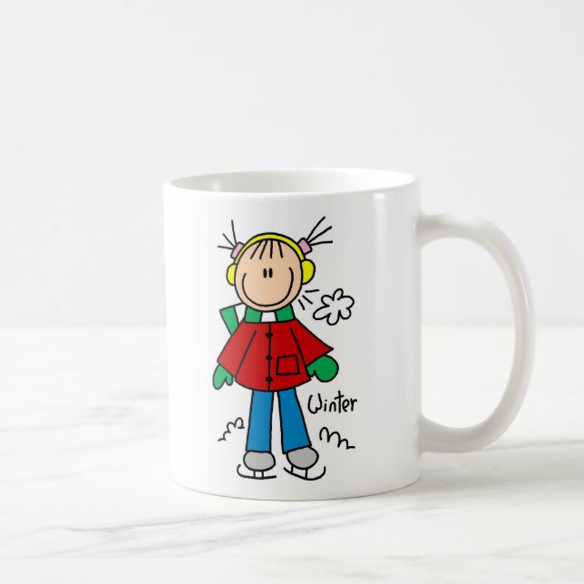 Ice Skating On A Cold Winter Day Mug (Right)