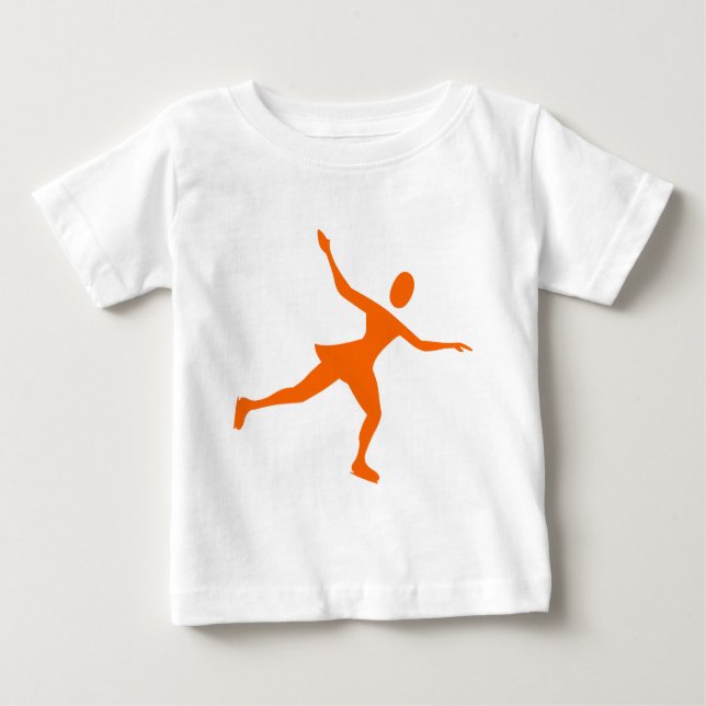 Ice Skating - Orange Baby T-Shirt (Front)