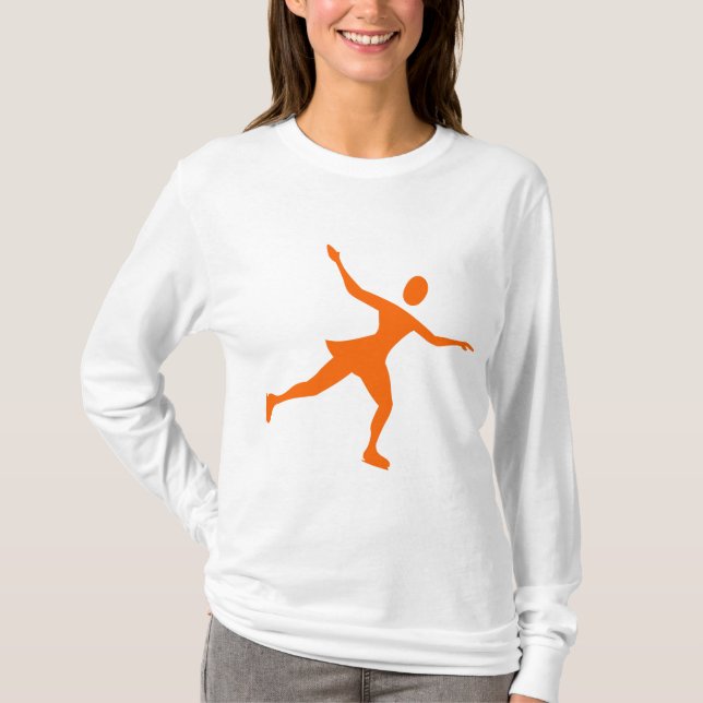 Ice Skating - Orange T-Shirt (Front)