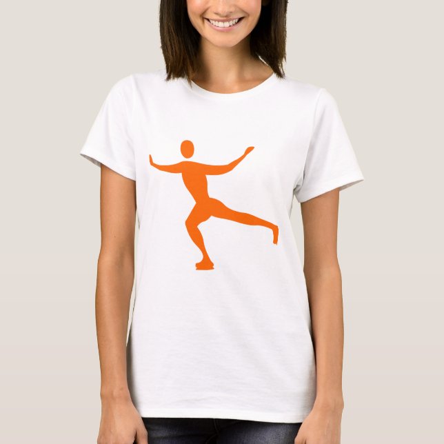 Ice Skating - Orange T-Shirt (Front)