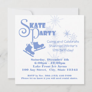Ice Skating Party Invitation