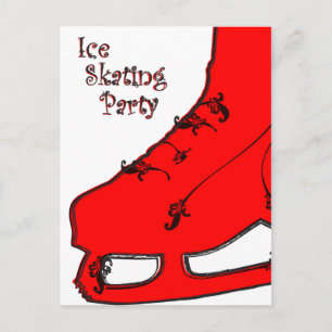 ice skating party paisley invitation