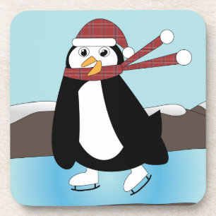 Ice Skating Penguin Coaster