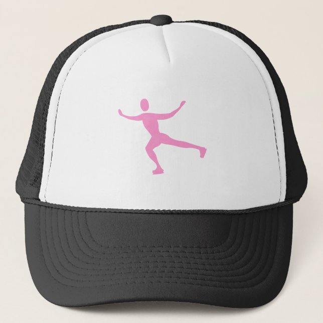 Ice Skating - Pink Trucker Hat (Front)