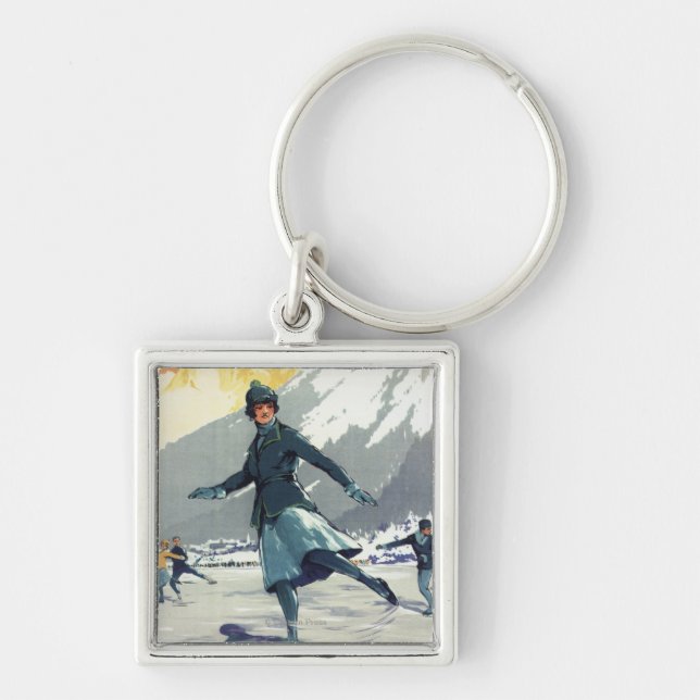Ice Skating - PLM Olympic Promo Poster Key Ring (Front)