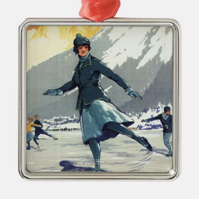 Ice Skating - PLM Olympic Promo Poster Metal Tree Decoration (Front)