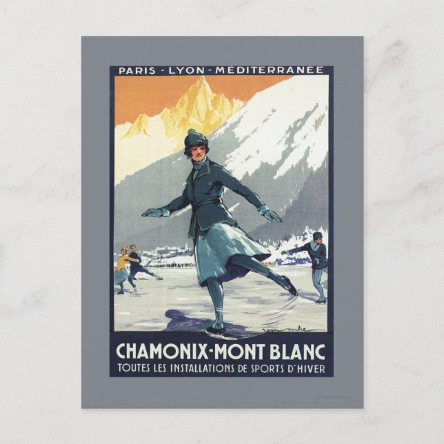 Ice Skating - PLM Olympic Promo Poster Postcard (Front)