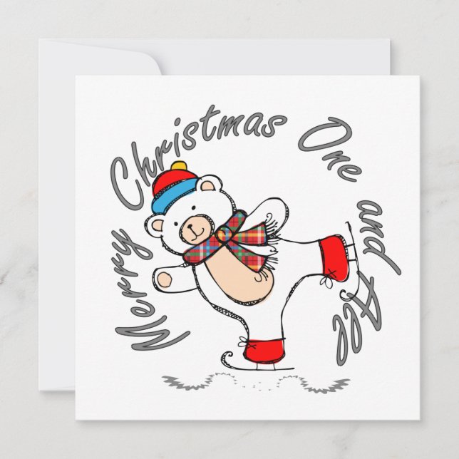 Ice Skating Polar Bear Christmas (Front)