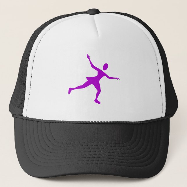 Ice Skating - Purple Trucker Hat (Front)