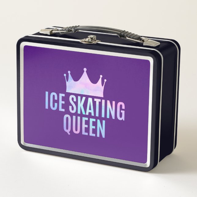 Ice Skating Queen - Ice Skating Lovers   Metal Lunch Box (Front)