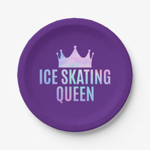 Ice Skating Queen - Ice Skating Lovers   Paper Plate
