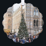 Ice Skating Rink Christmas Tree London UK Photo Tree Decoration Card<br><div class="desc">Ornament card features an original photograph of a Christmas tree and ice skaters at London's Natural History Museum.

Lots of additional London photographs also available from this shop. Don't see what you're looking for? Contact Rebecca to have something designed just for you.</div>